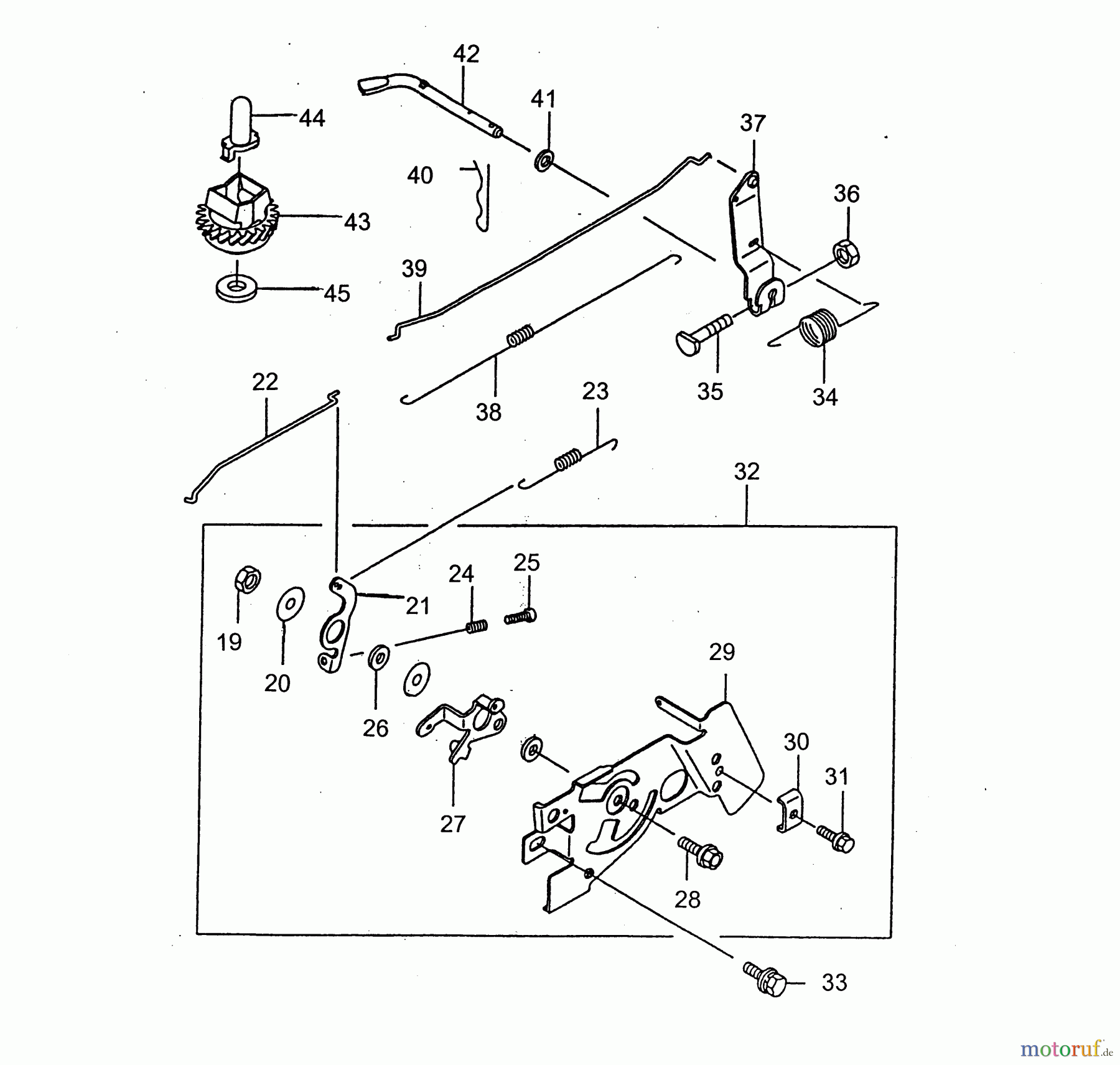  Wolf-Garten Benzinmotoren Kawasaki FC 150 V 2090065  (2003) Regler