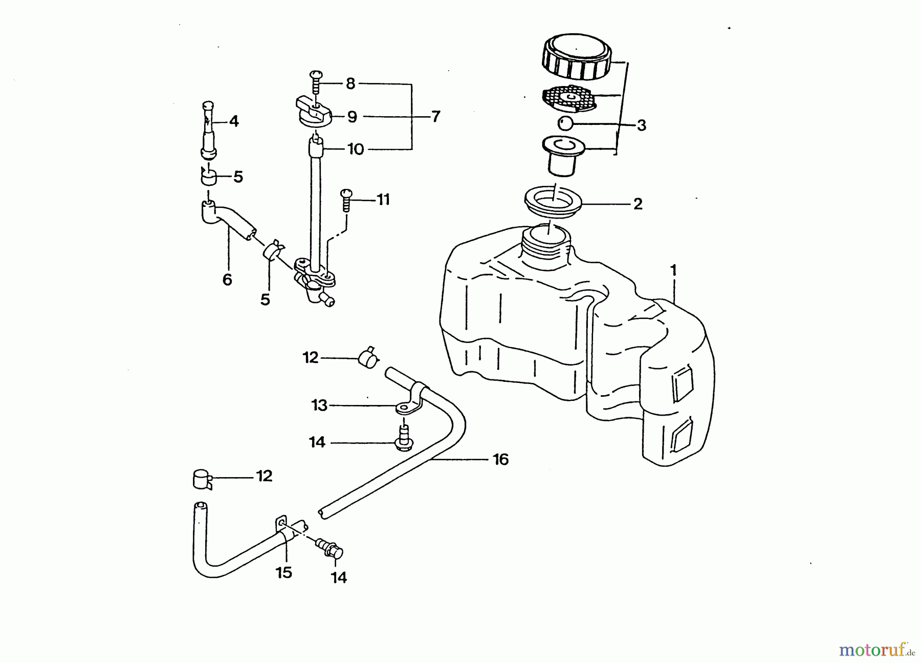  Wolf-Garten Benzinmotoren Kawasaki FC 150 V 2090065  (2003) Tank