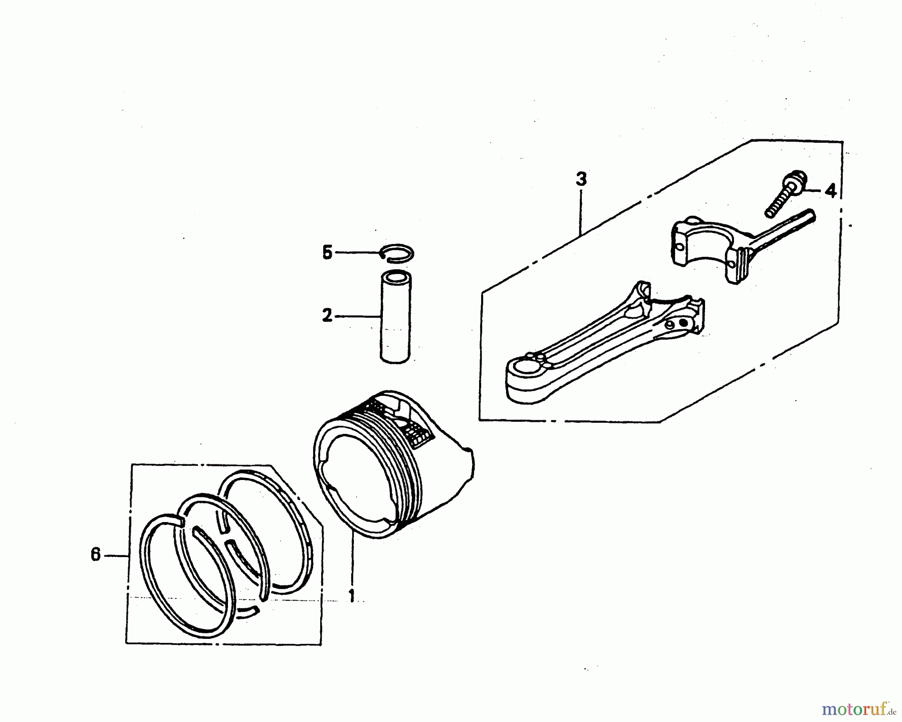  Wolf-Garten Benzinmotoren Honda GCV 160 2098000  (2003) Kolben, Pleuel