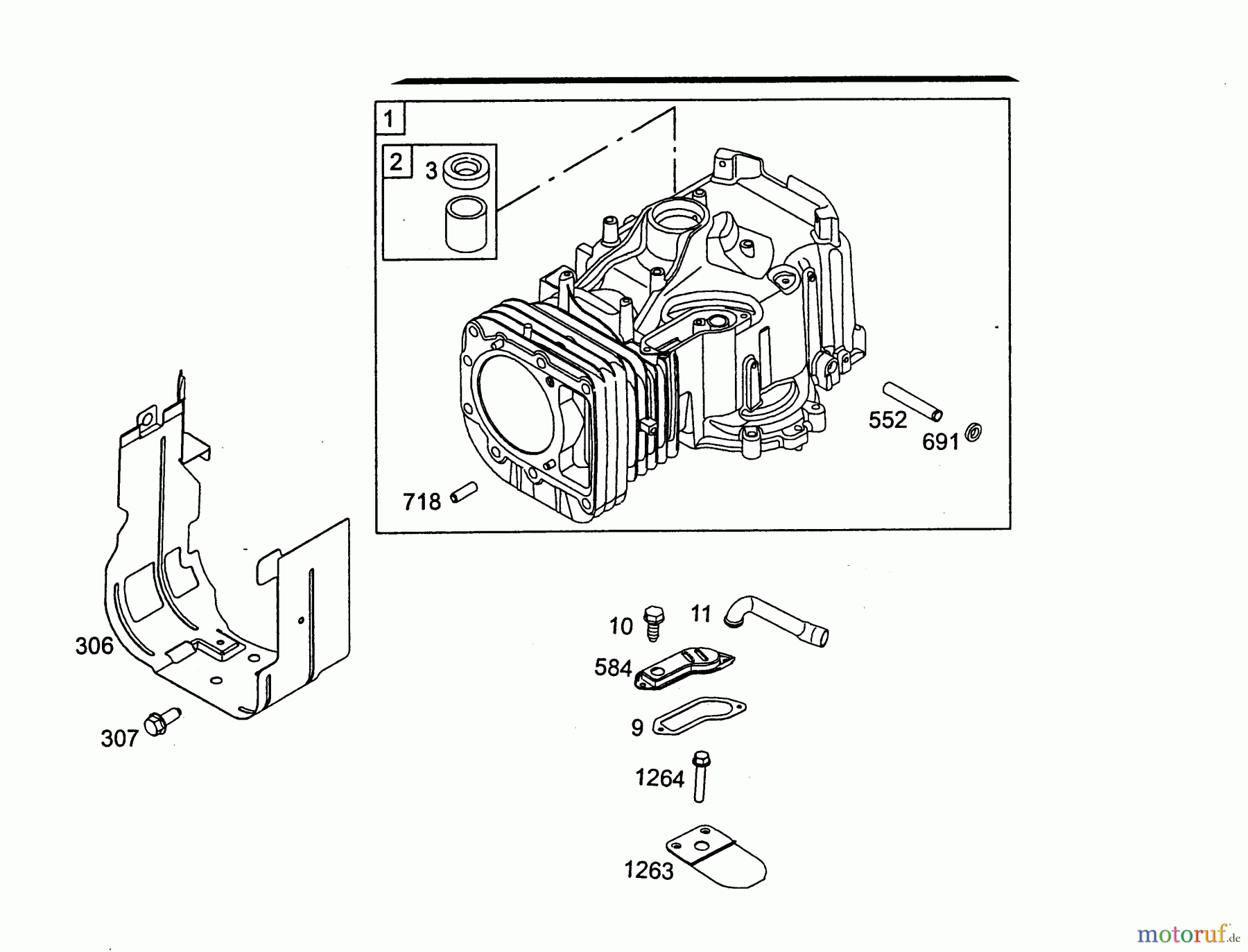  Wolf-Garten Benzinmotoren Briggs&Stratton Diamond I/C OHV 1001000  (2004) Kurbelgehäuse