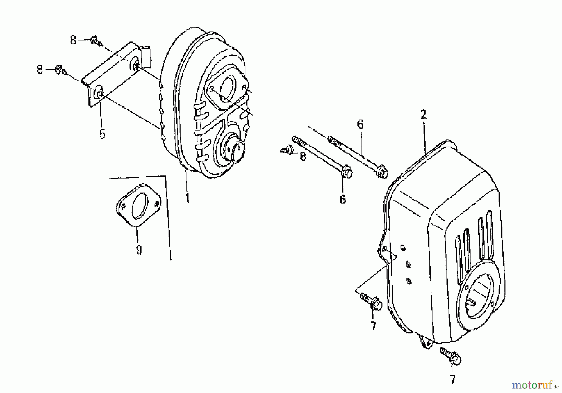  Wolf-Garten Benzinmotoren Honda GCV 135 2092000  (2006) Auspuff