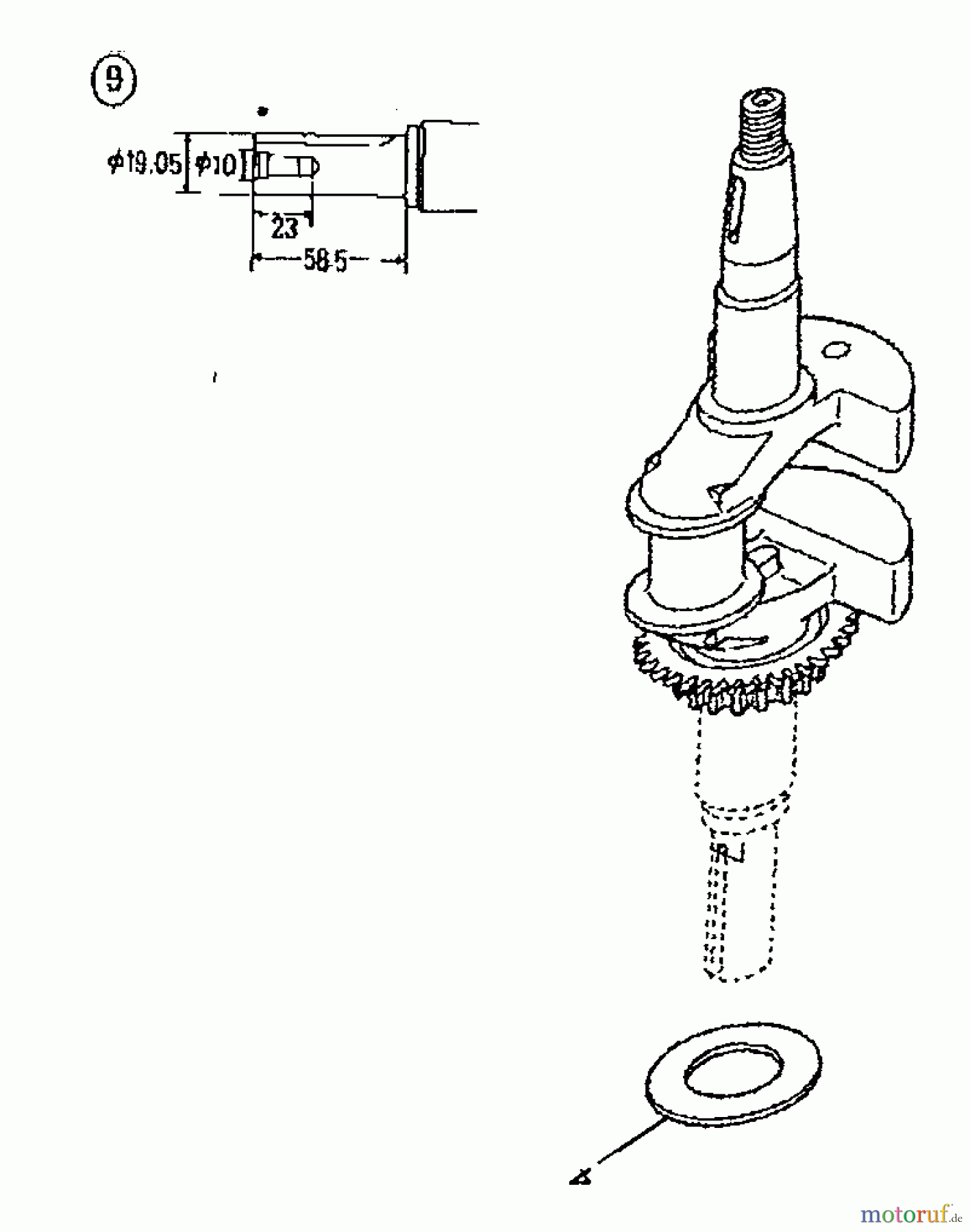  Wolf-Garten Benzinmotoren Honda GC 135 E 2092000  (2008) Kurbelwelle