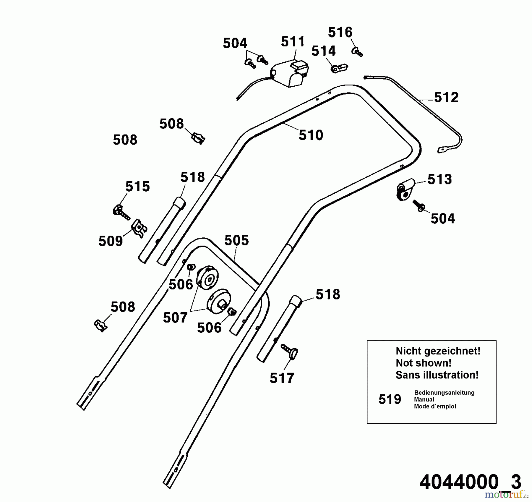  Wolf-Garten Akkumäher Premio 40 AC 4044000 Serie A  (2001) Holm