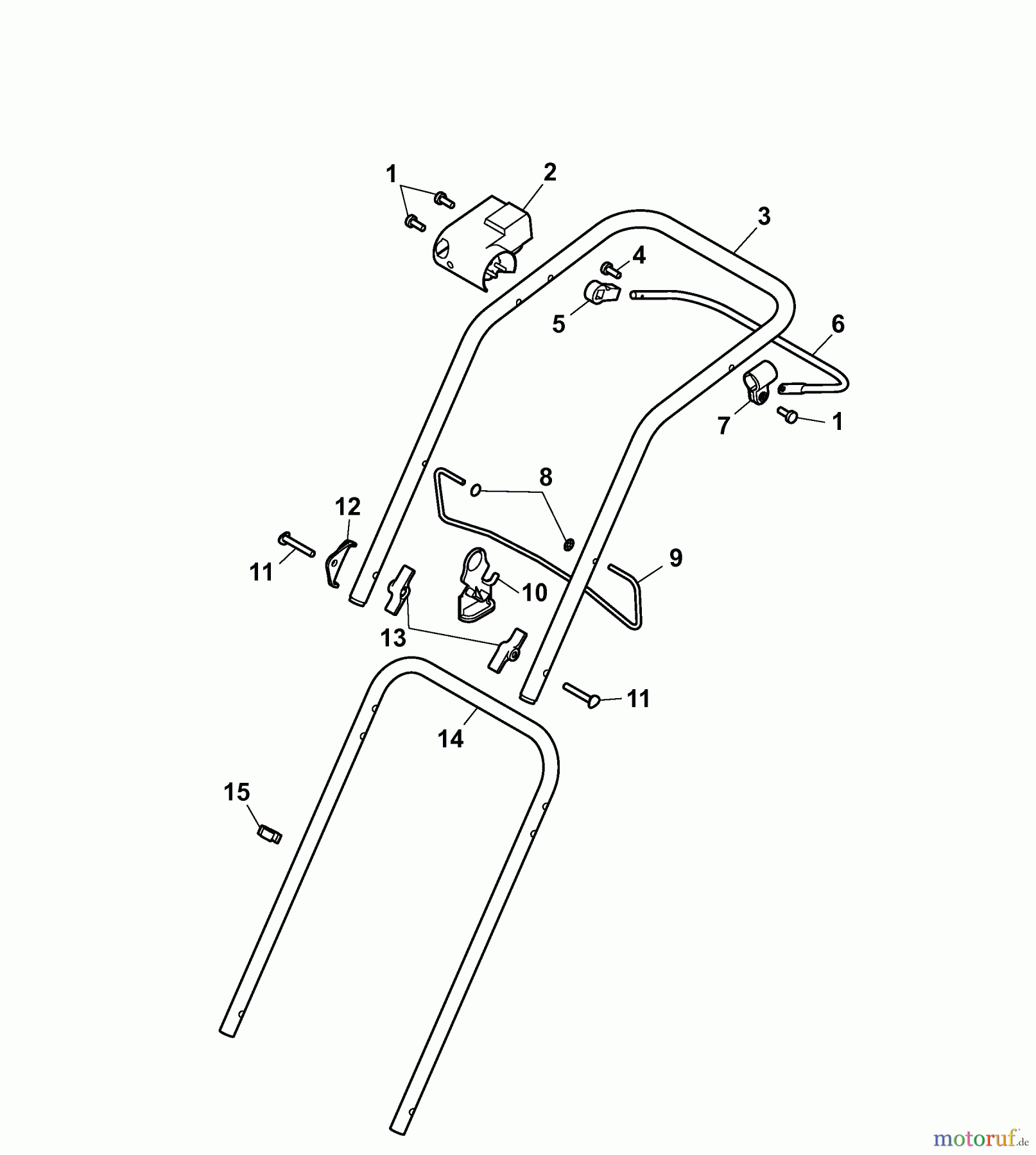 Wolf-Garten Elektromäher HBM 36 Compact 4907006 Serie A (2007) Holm