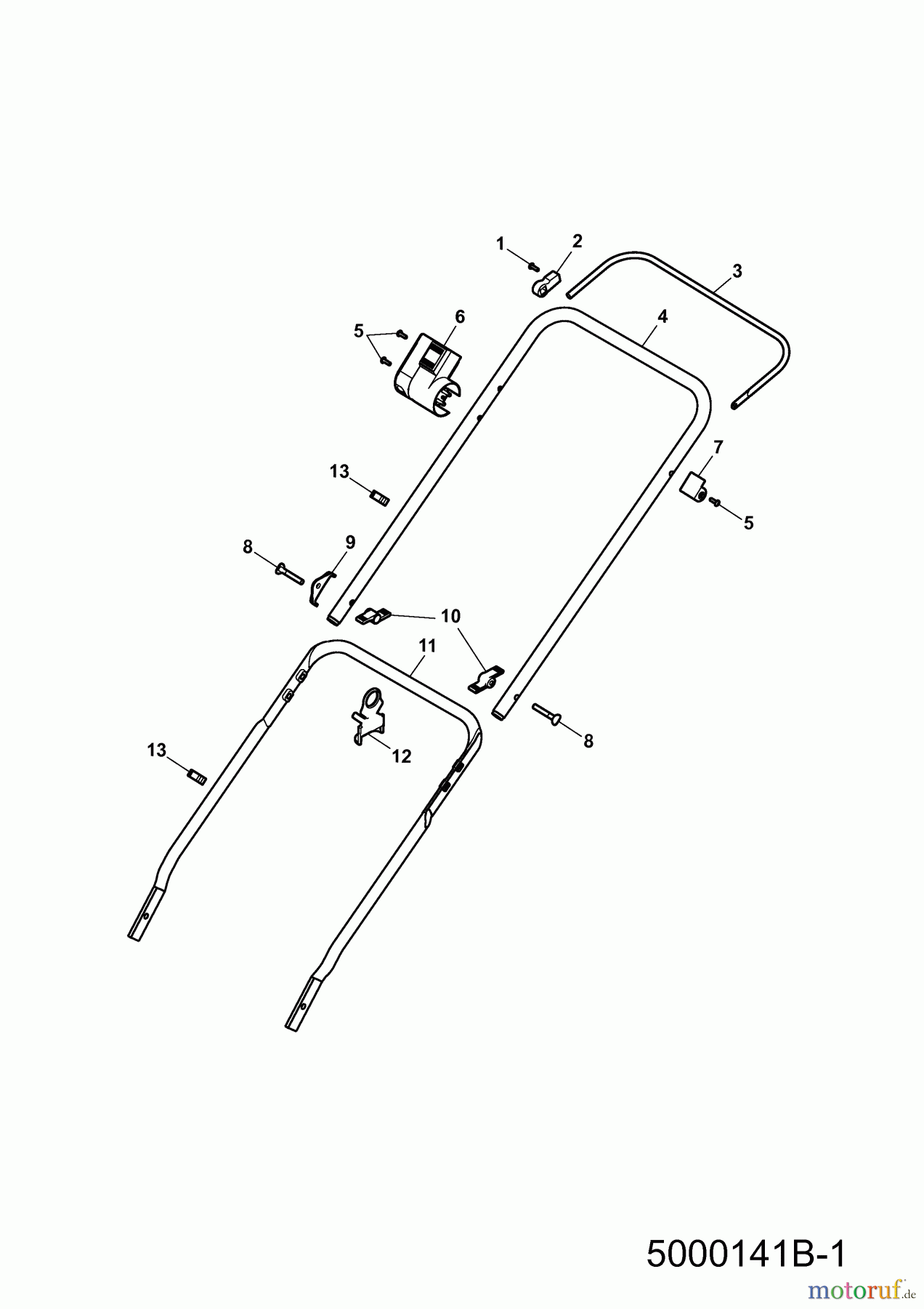 Wolf-Garten Elektromäher 541 5000141 Serie B (2011) Holm