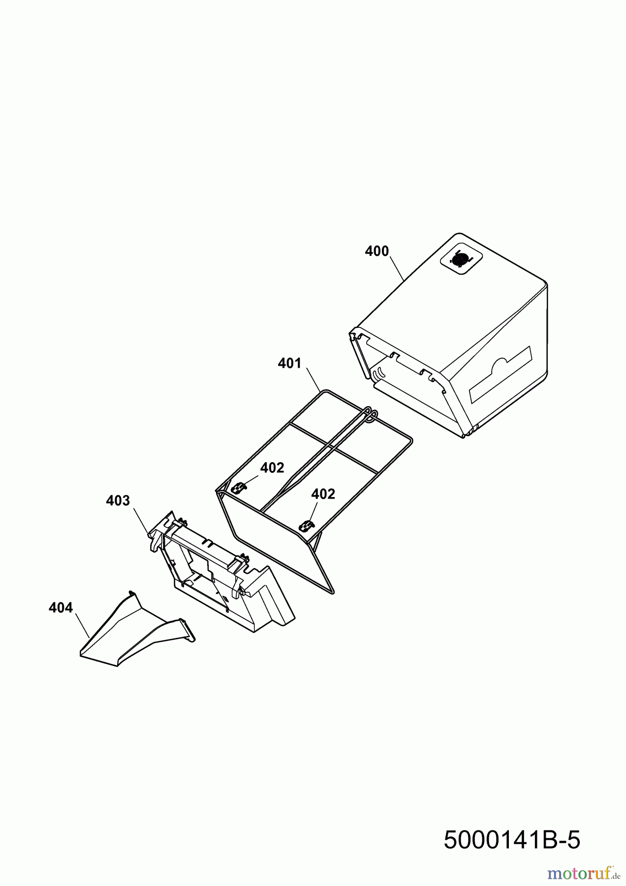 Wolf-Garten Elektromäher 541 5000141 Serie B (2011) Grasfangsacksack