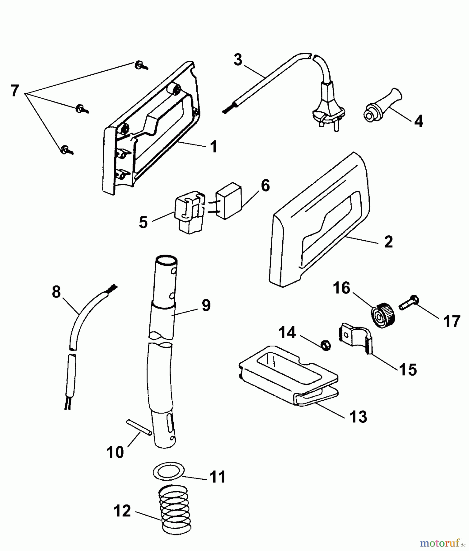  Wolf-Garten Elektrotrimmer RQ 250 7126000 Serie K  (2008) Holm