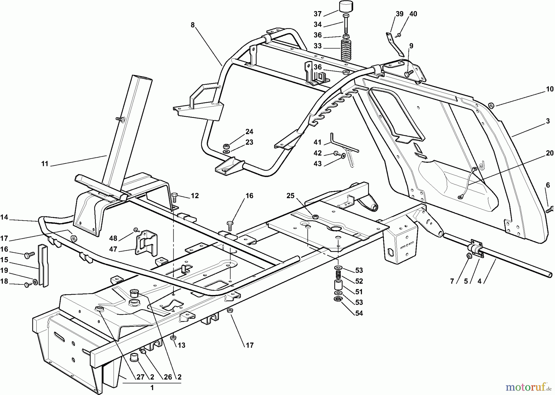 Dolmar Rasentraktoren RM7213H RM-72.13 H (2008) 1 RAHMENSATZ