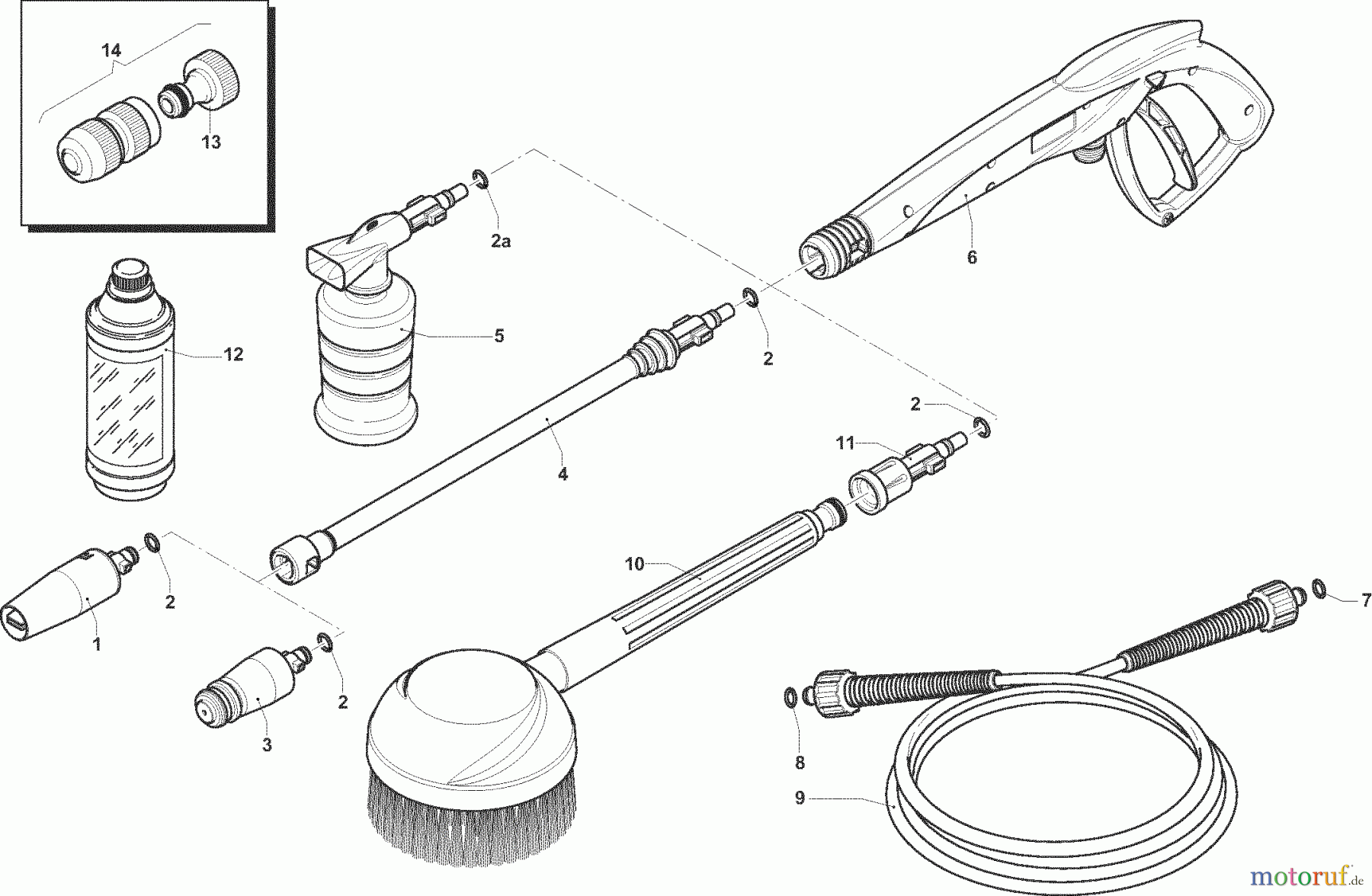  Dolmar Hochdruckreiniger Elektro HP-135 6  Zubehör