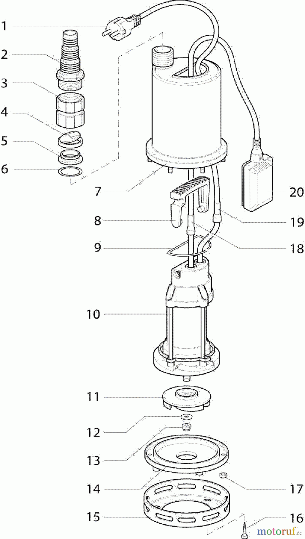  Dolmar Wasserpumpen Elektro EP401 2  EP-401