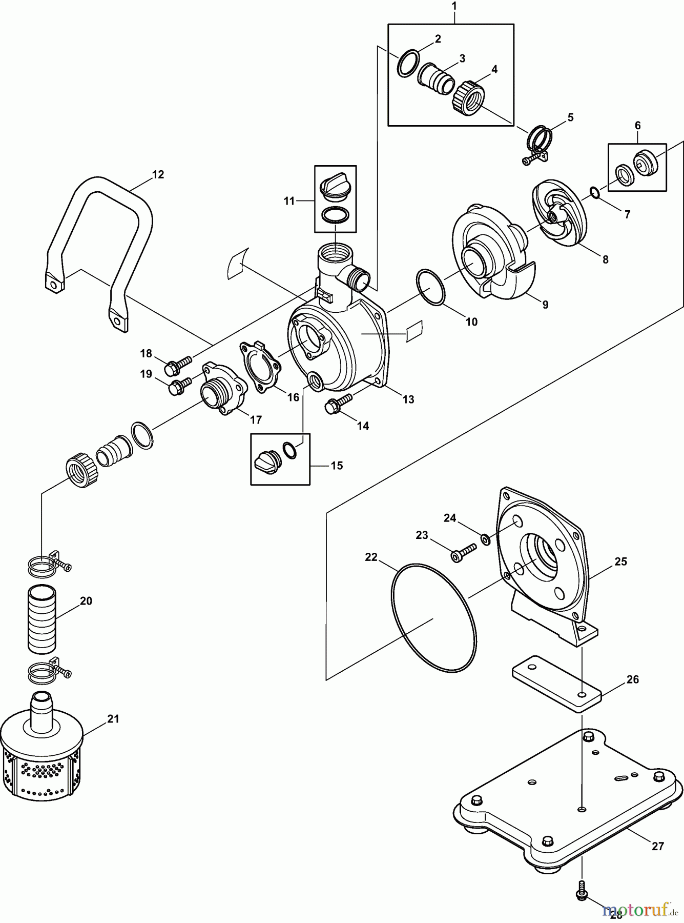  Dolmar Wasserpumpen Benzin MP-352.4 (USA) 1  Pumpe