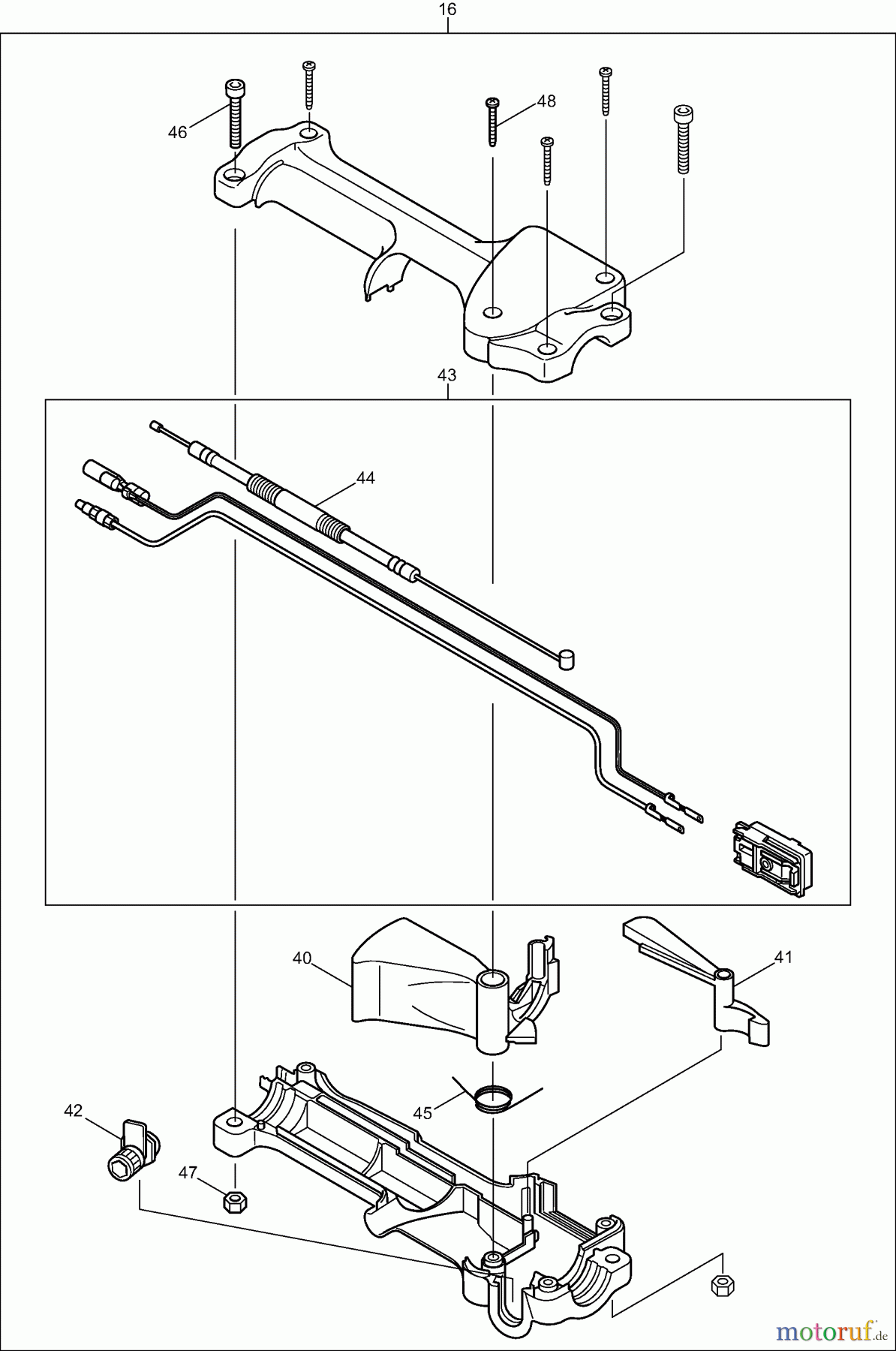 Dolmar Motorsensen & Trimmer Benzin 4-Takt MS-251.4 (USA) 2 Bedienungshandgriff kpl.