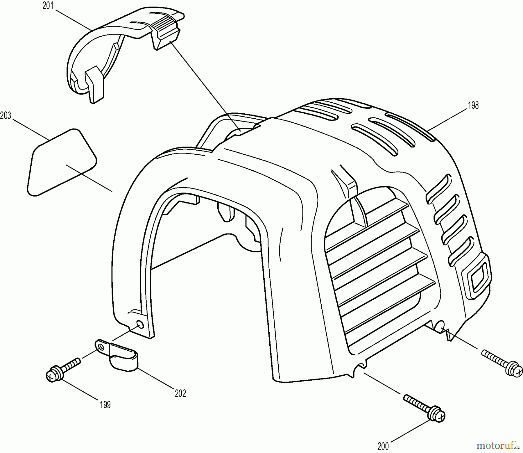 Dolmar Motorsensen & Trimmer Benzin 4-Takt MS-251.4 (USA) 12 Motorhaube kpl.