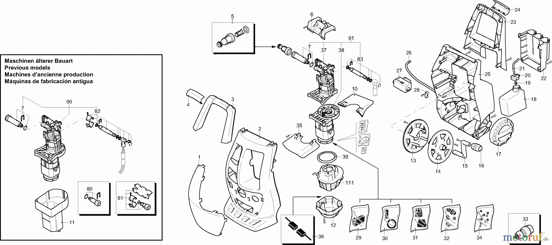  Dolmar Hochdruckreiniger Elektro HP300 1  Gehäuse, Motor