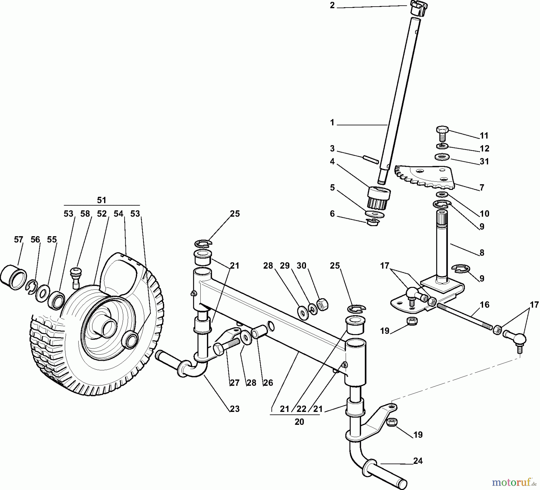  Dolmar Rasentraktoren RM7213H RM-72.13 H (2010) 3  LENKGETRIEBE