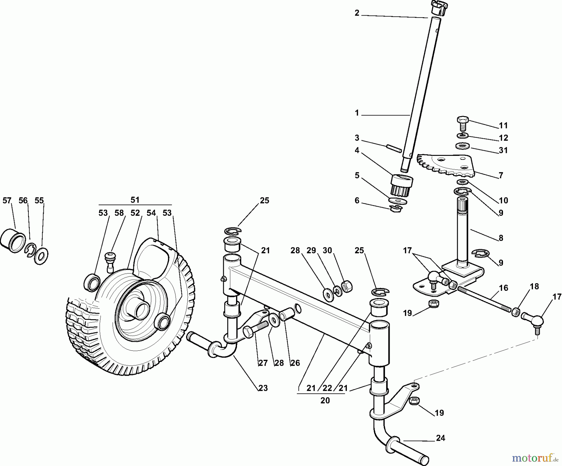  Dolmar Rasentraktoren RM7213H RM-72.13 H (2011) 3  LENKGETRIEBE