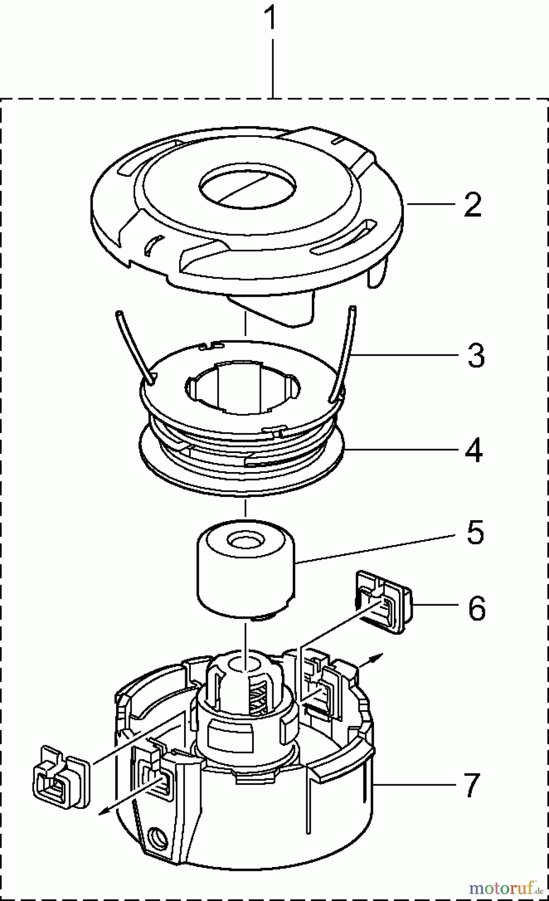  Dolmar Motorsensen & Trimmer Zubehör Fadenköpfe DOLMAR 4a  Automatik 367005103