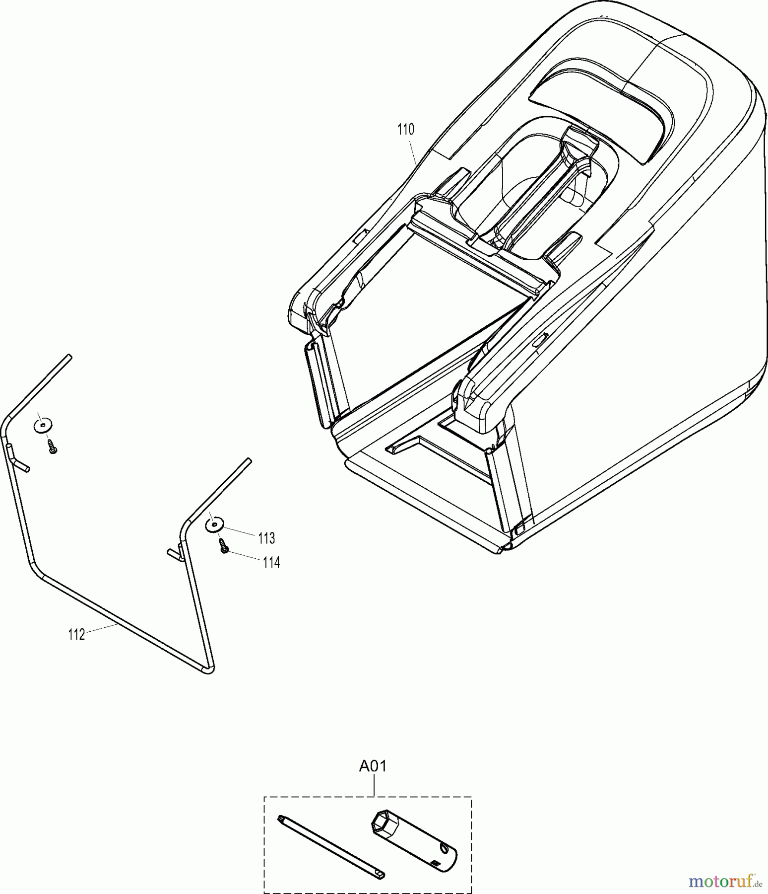 Dolmar Rasenmäher Akku AM-3643 4 Grasfangbox kpl.
