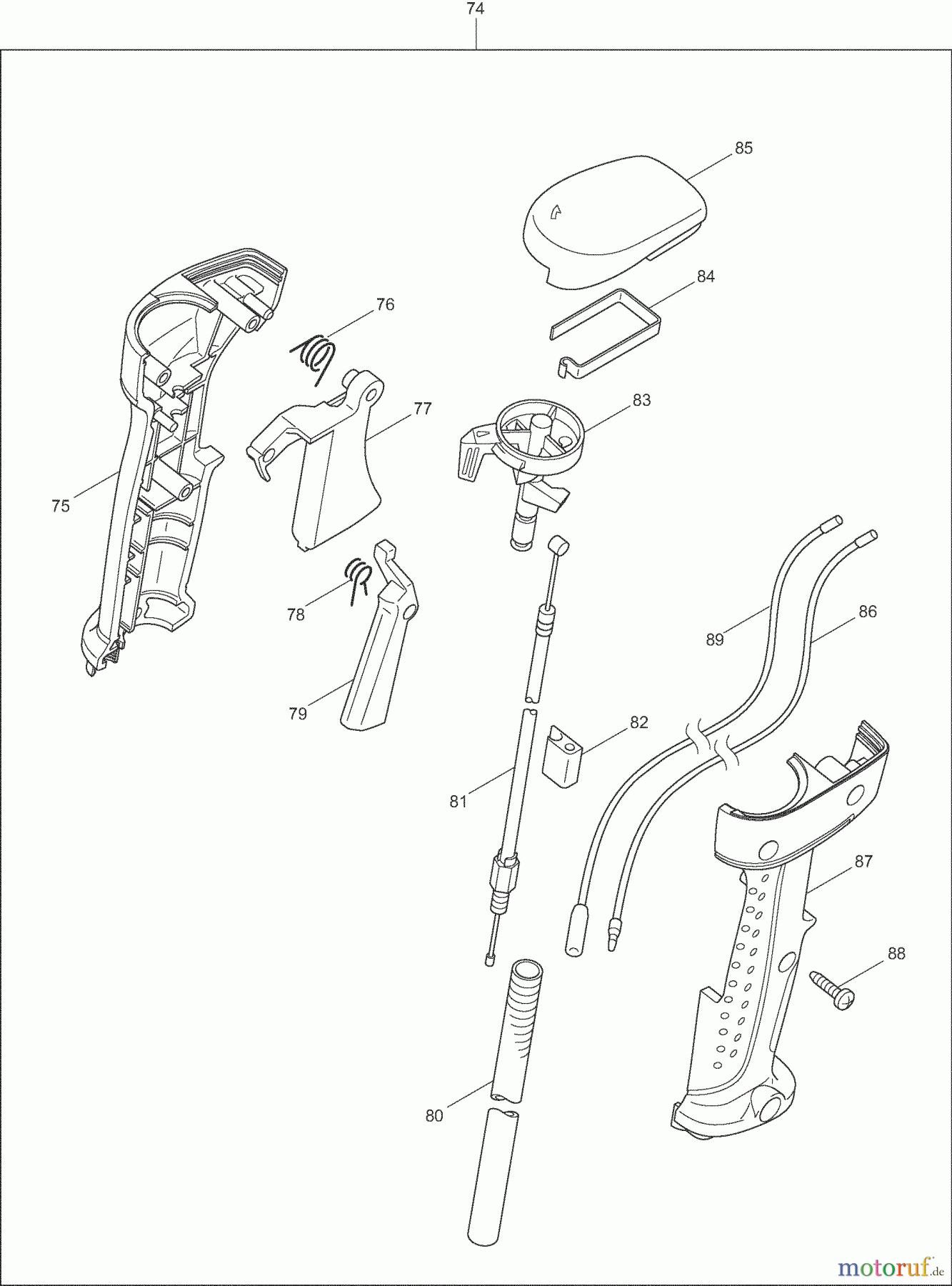 Dolmar Motorsensen & Trimmer Benzin 4-Takt MS43004U 2 Bedienungshandgriff kpl.