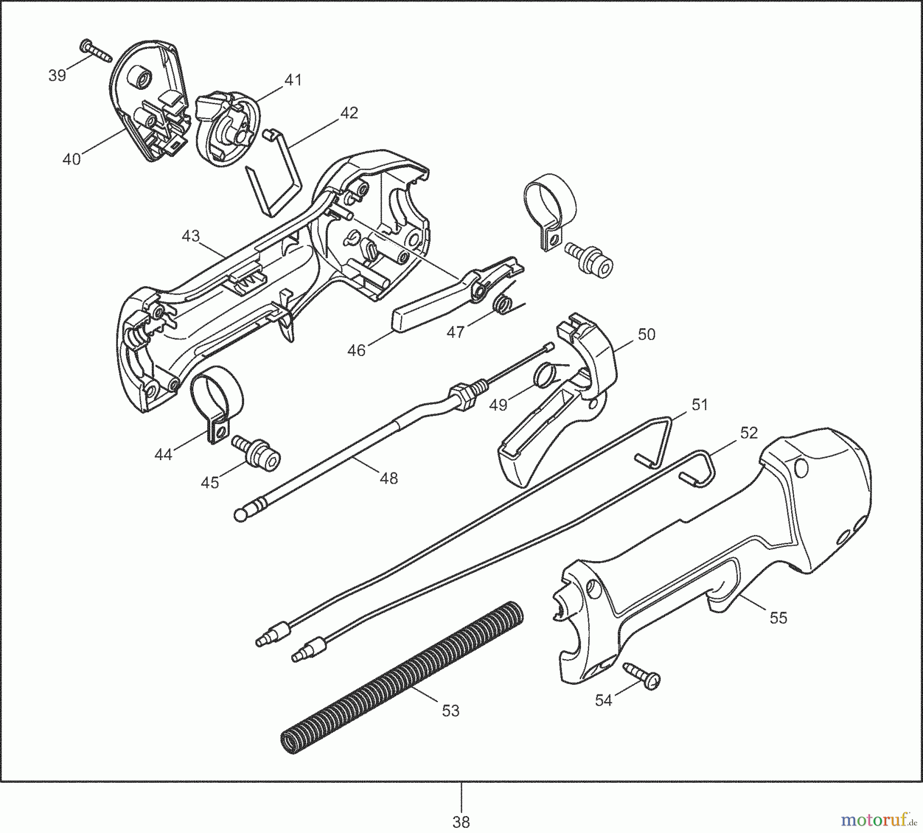 Dolmar Motorsensen & Trimmer Benzin 4-Takt MS-256.4 C (USA) 2 Bedienungshandgriff kpl.