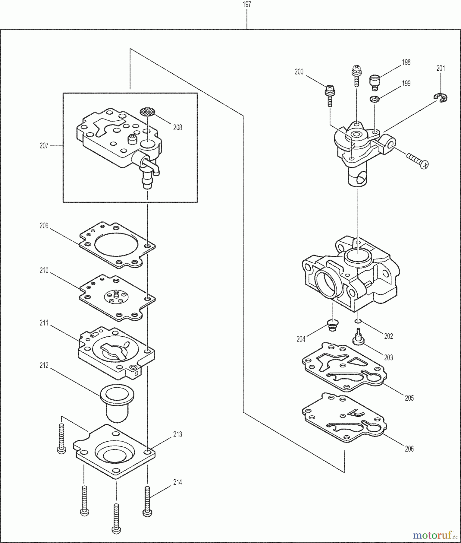 Dolmar Motorsensen & Trimmer Benzin 4-Takt MS-256.4 C (USA) 4 Vergaser