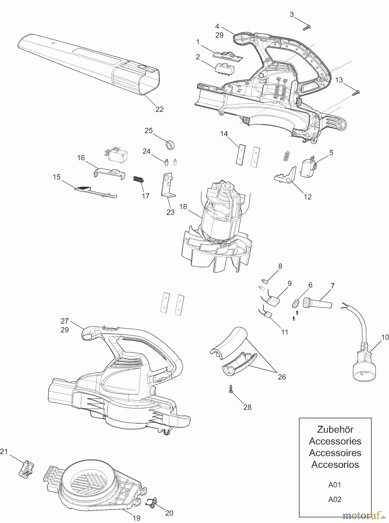  Dolmar Blasgeräte Elektro EB165V 1  EB-165