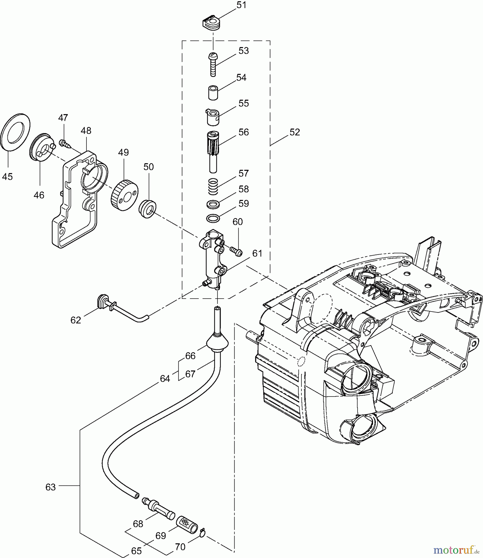 Dolmar Kettensägen Benzin Kettensäge PS-311 TH 2 Ölpumpe kpl.