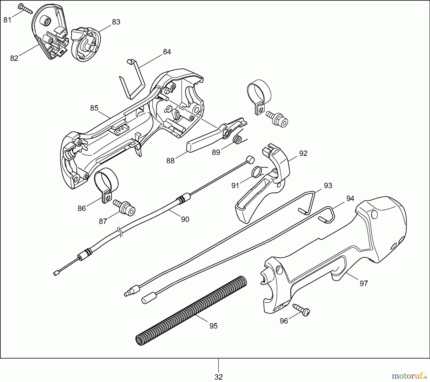 Dolmar Motorsensen & Trimmer Benzin 4-Takt MS43004R 3 Bedienungshandgriff kpl.