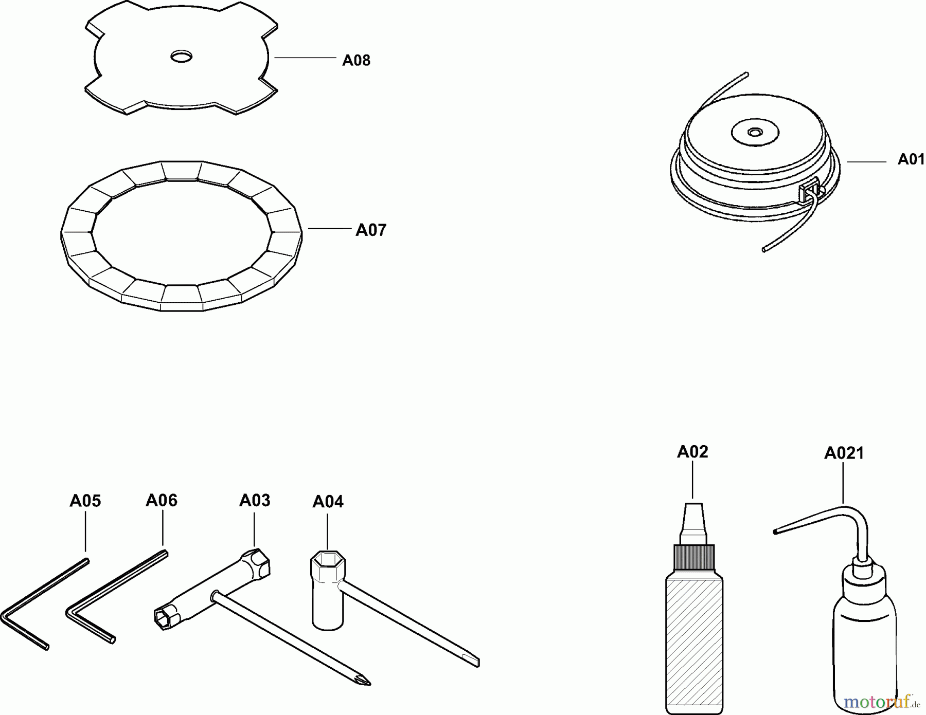 Dolmar Motorsensen & Trimmer Benzin 4-Takt MS43004R 6 Zubehör