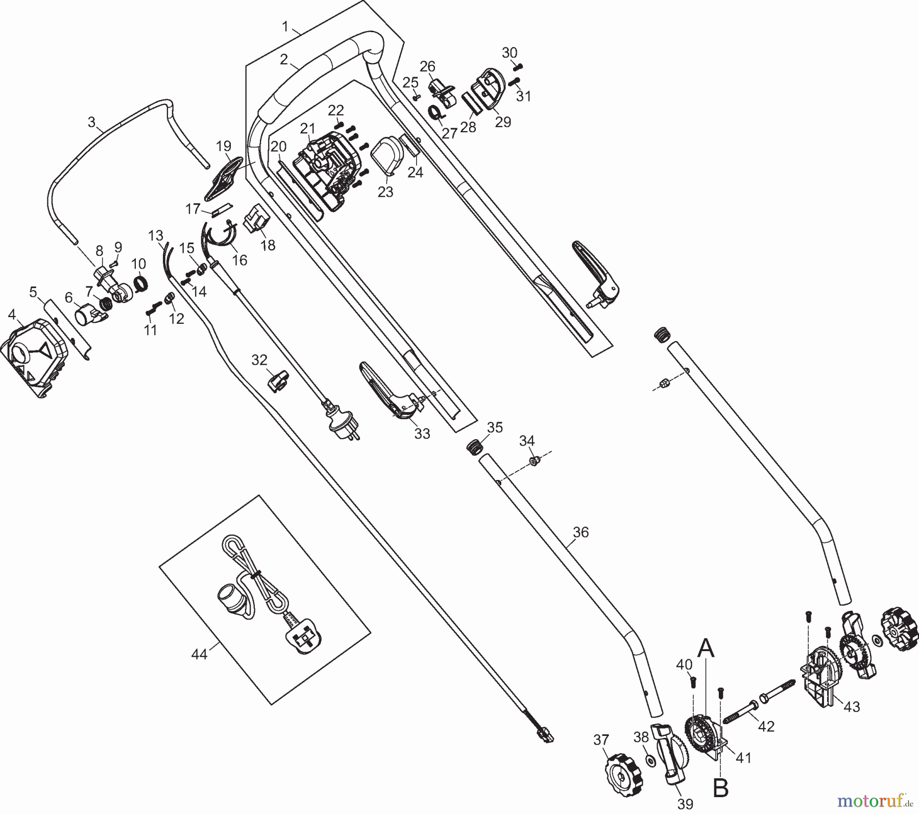  Dolmar Rasenmäher Elektro EM331 1  Führungsholm