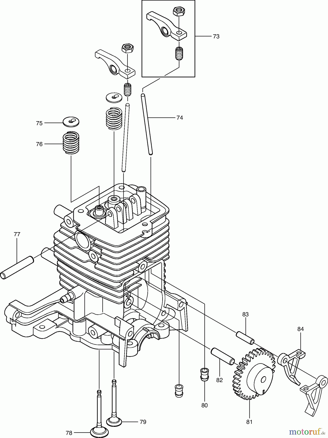  Dolmar Blasgeräte Benzin PB-251.4 (USA) 4  Nockenrad, Ventile