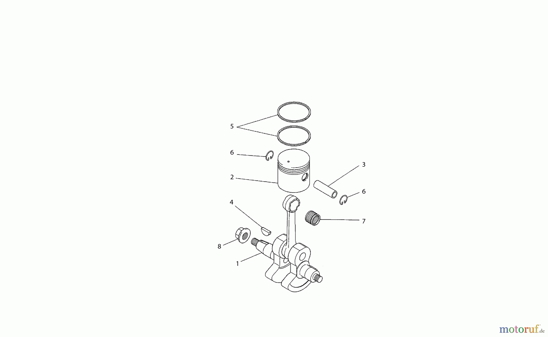  Dolmar Motorsensen & Trimmer Benzin 2-Takt MS-330 C (USA) 3  Kurbelwelle, Kolben