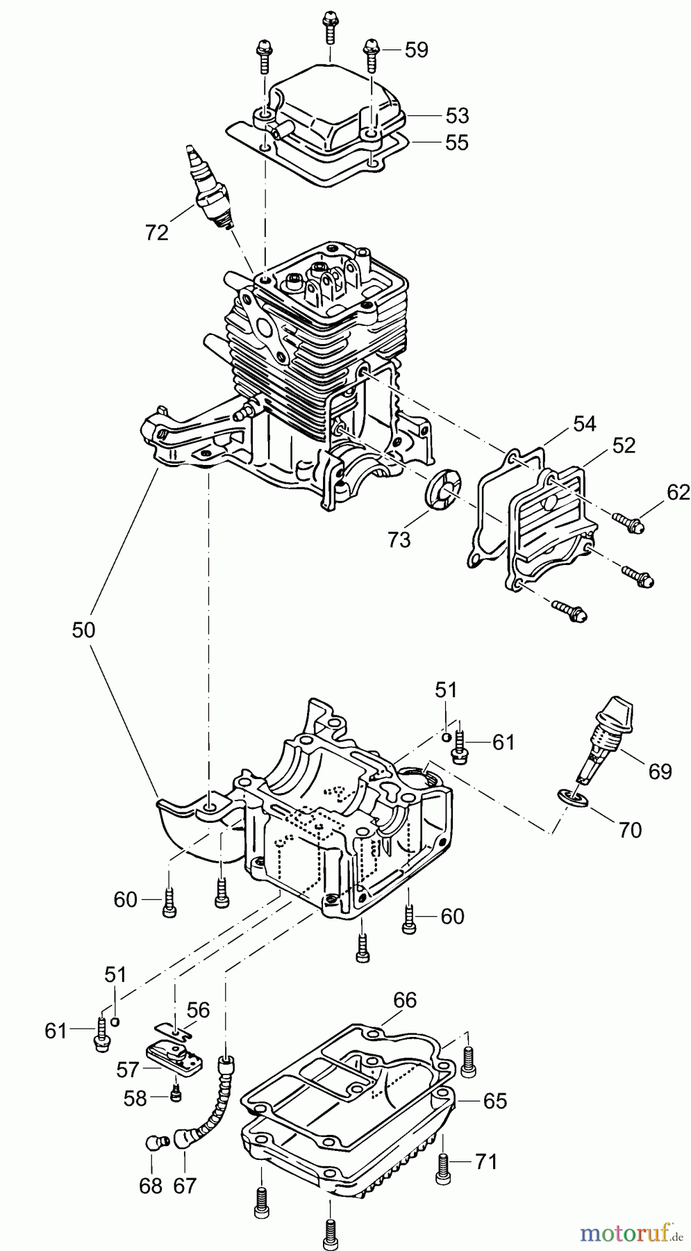 Dolmar Motorsensen & Trimmer Benzin 4-Takt MS-250.4 2 Kurbelgehäuse, Zylinder