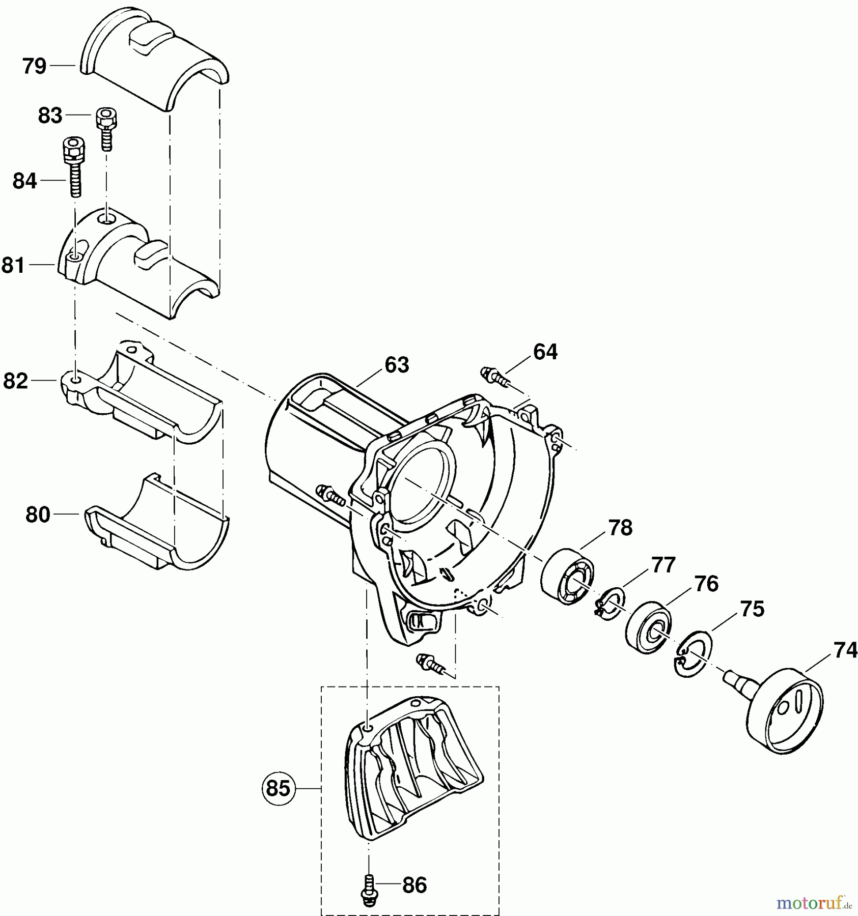 Dolmar Motorsensen & Trimmer Benzin 4-Takt MS-250.4 4 Kupplungsgehäuse, Kupplungstrommel