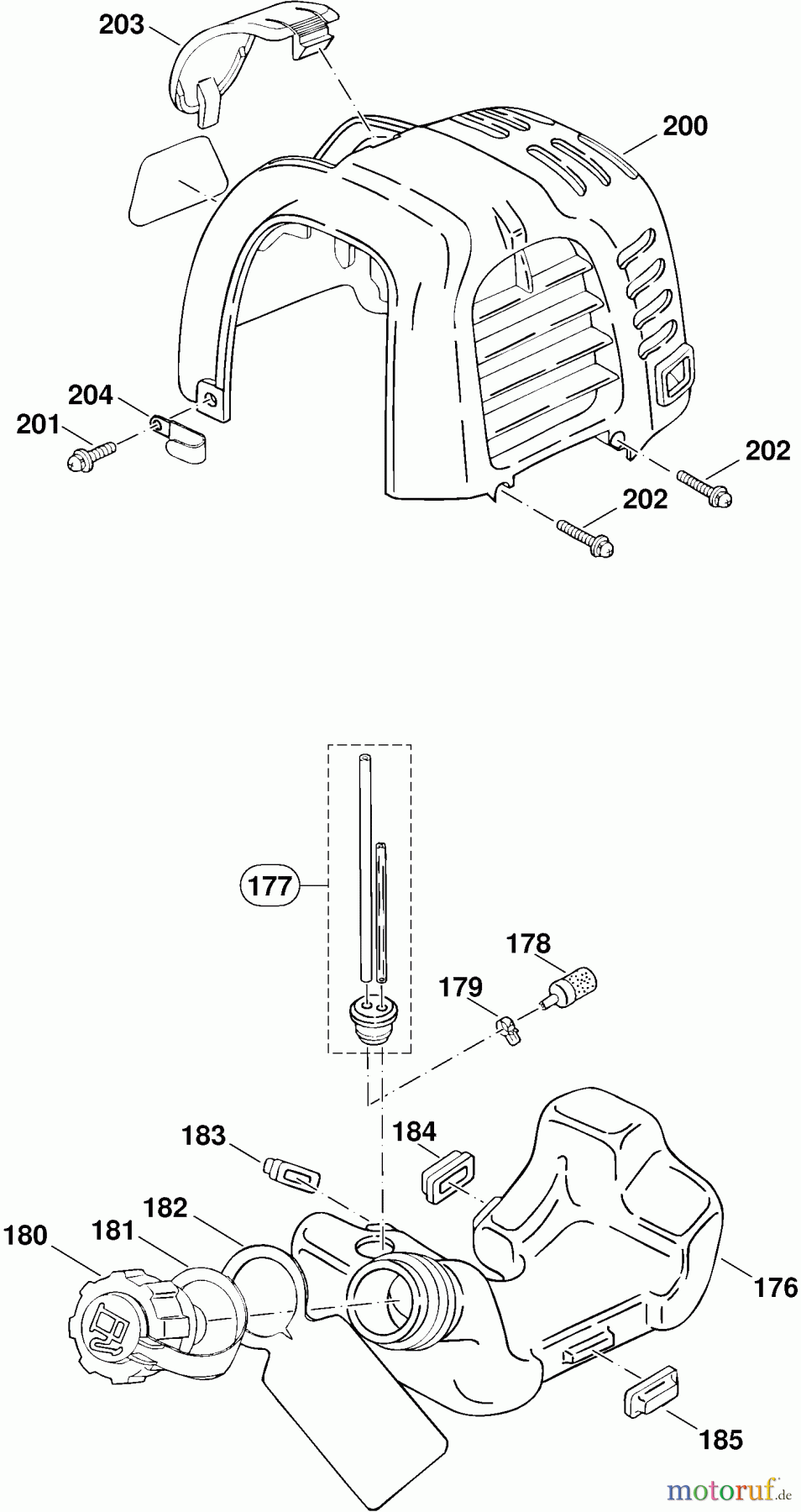 Dolmar Motorsensen & Trimmer Benzin 4-Takt MS-250.4 9 Kraftstofftank, Abdeckhaube