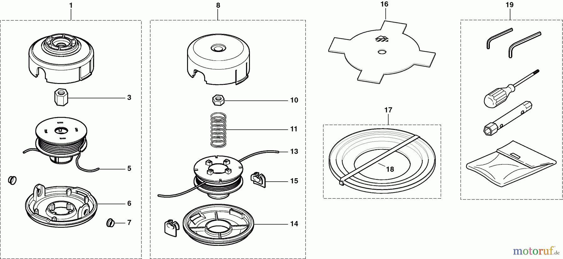Dolmar Motorsensen & Trimmer Benzin 4-Takt MS-252.4 C 16 Schneidwerkzeuge, Werkzeug