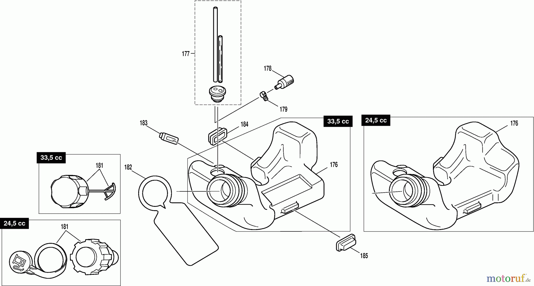 Dolmar Motorsensen & Trimmer Benzin 4-Takt MS-252.4 C 8 Kraftstofftank