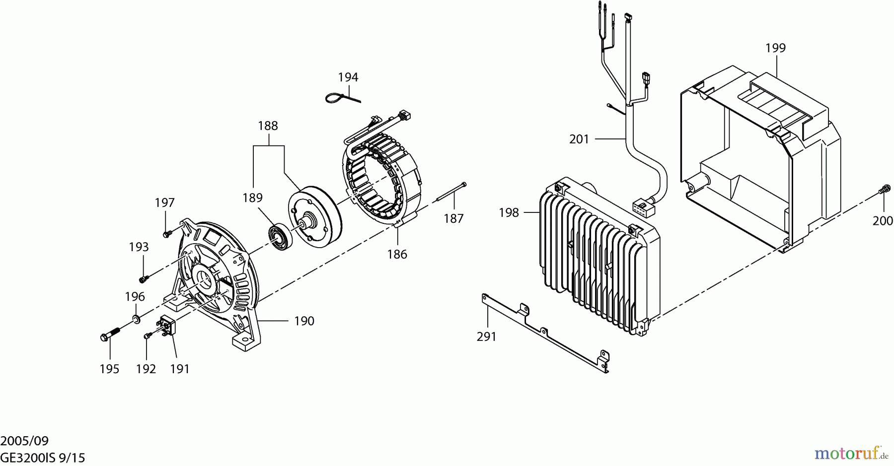  Dolmar Stromerzeuger GE-3200 IS 9  Rotor, Stator, Inverter