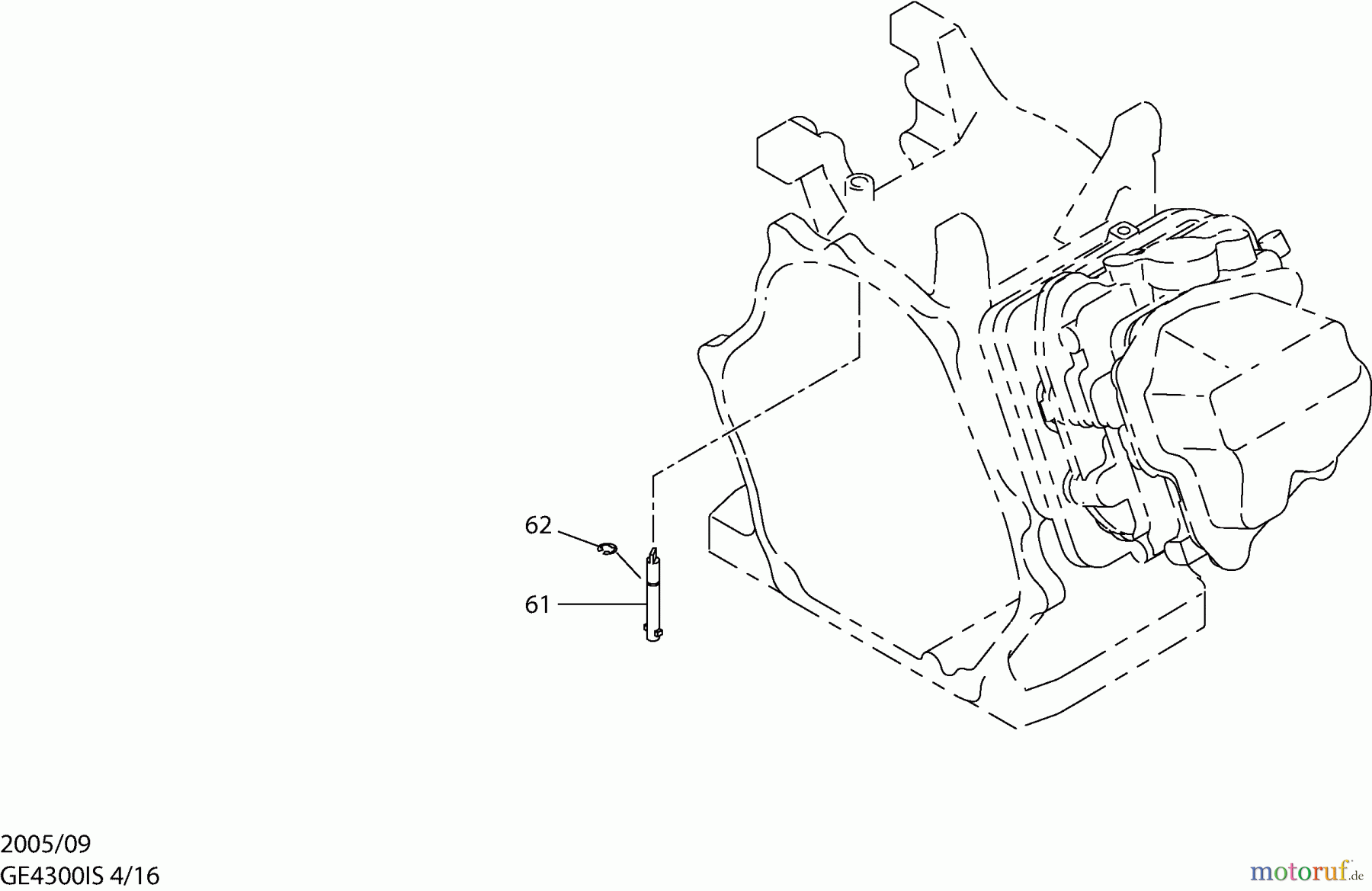  Dolmar Stromerzeuger GE-4300 IS 4  Achse, Reglerhebel