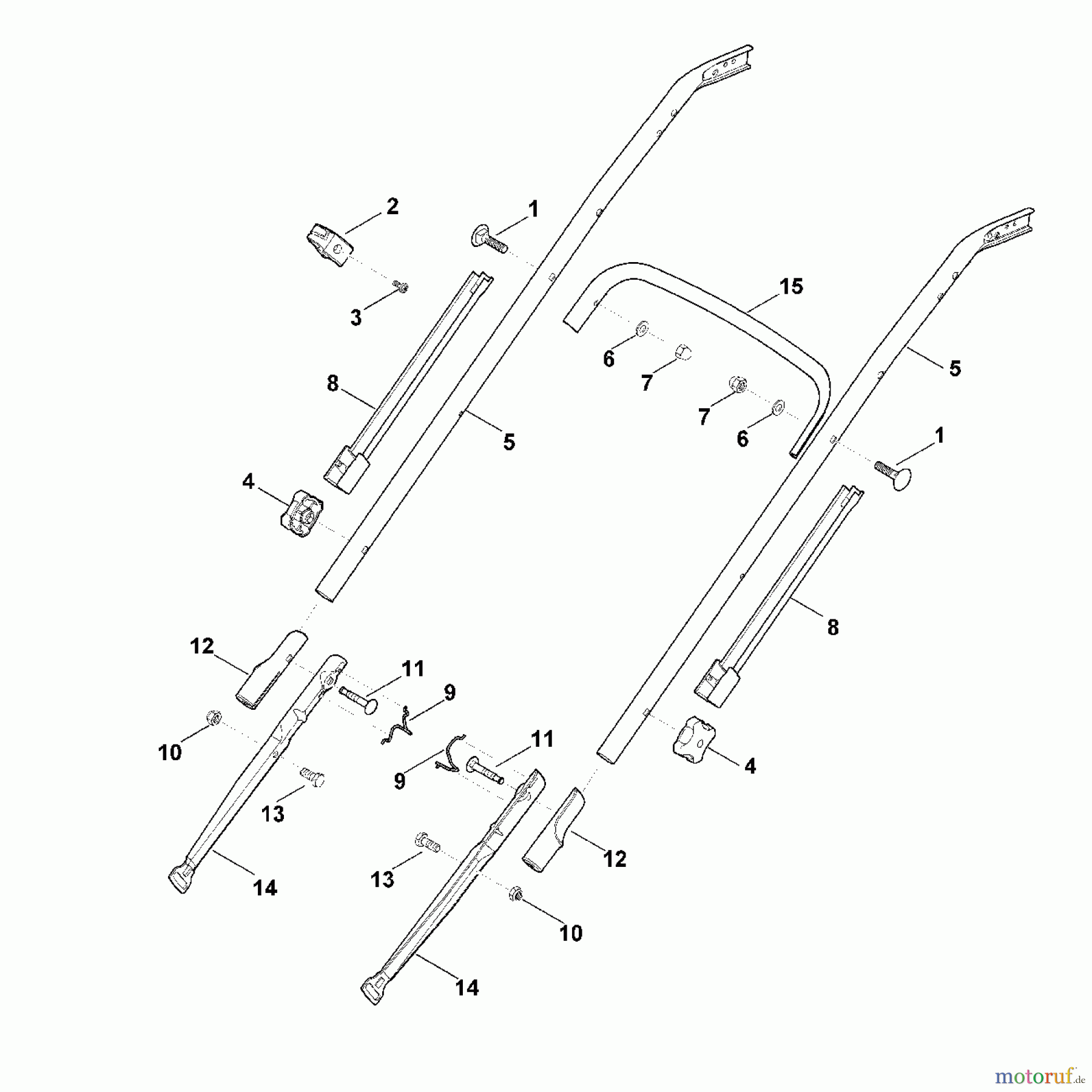  Viking Rasenmäher Benzinrasenmäher MB 655.0 KS B - Lenker Unterteil MB 655.0 KS