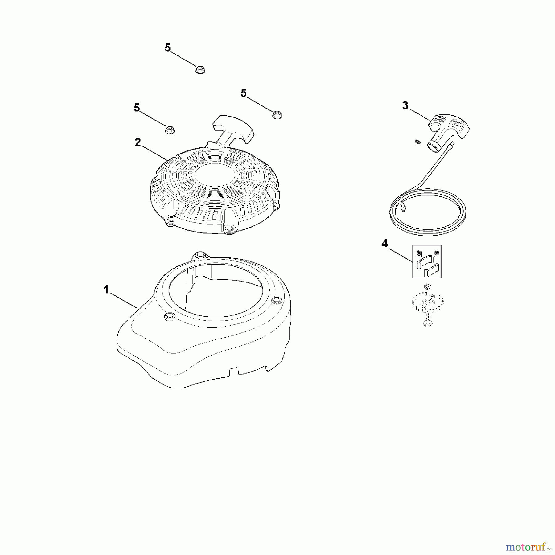  Viking Motoren KOHLER XT - 800  (XT800 - 0032) K - Lüfterdeckel, Anwerfervorrichtung