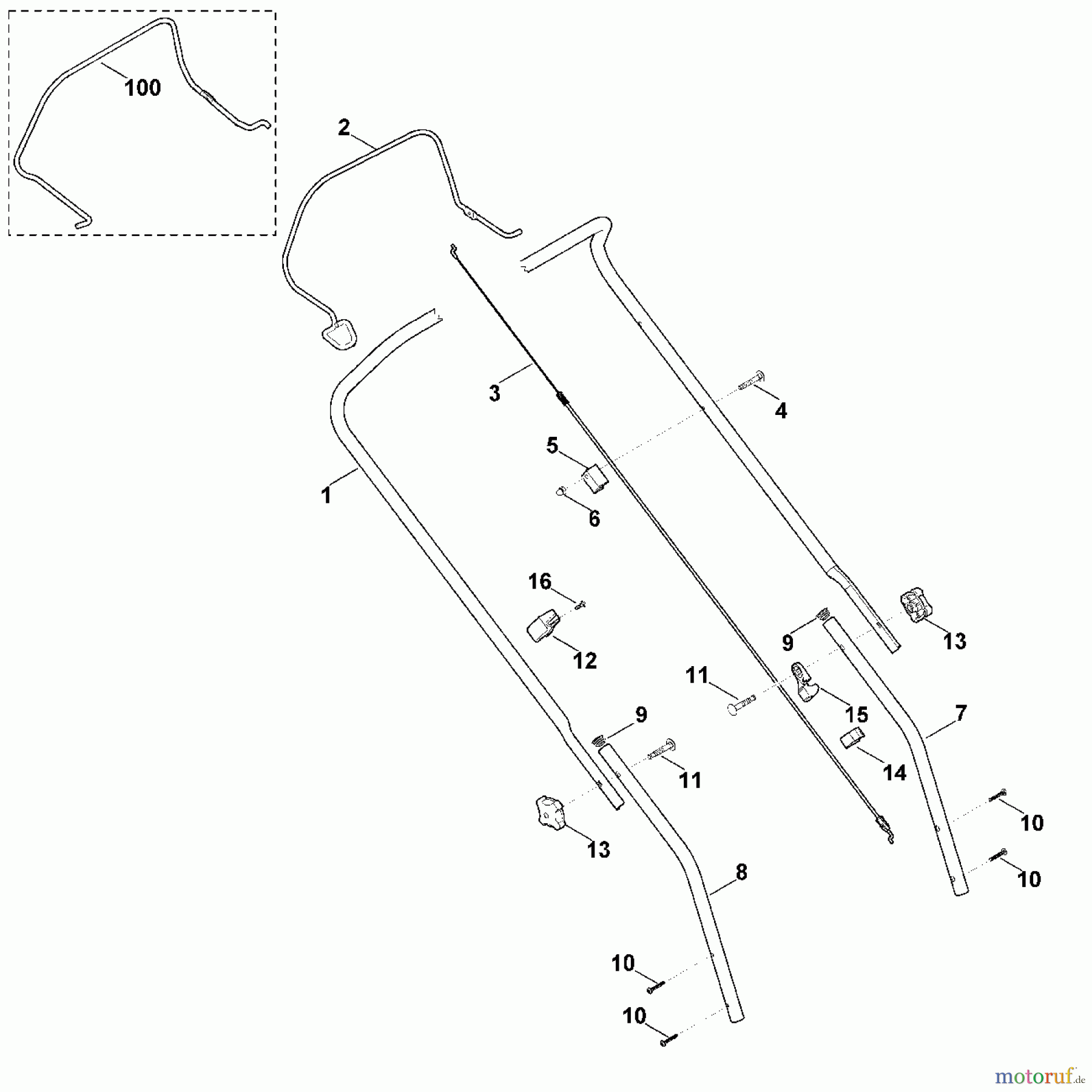  Viking Rasenmäher Benzinrasenmäher MB 443.0 A - Lenker