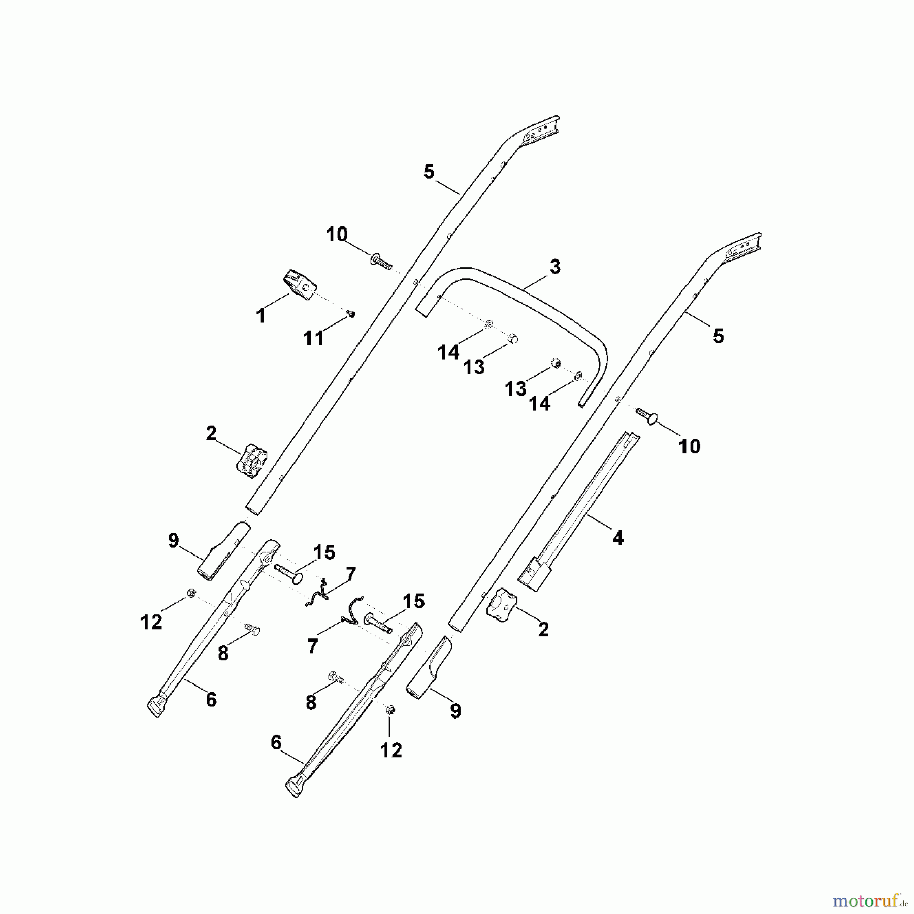  Viking Rasenmäher Benzinrasenmäher MB 545.0 V, MB 545.0 VM B - Lenker Unterteil