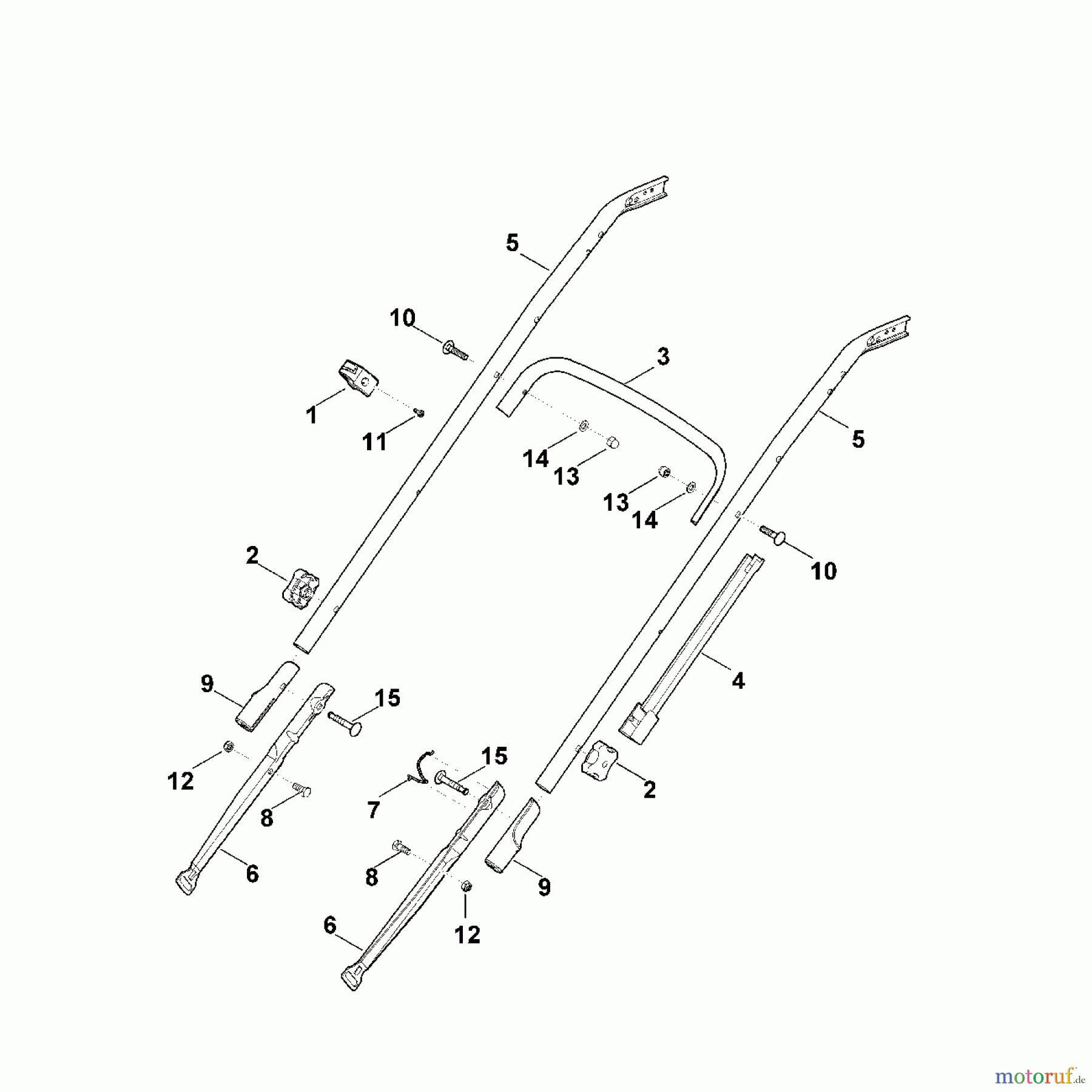  Viking Rasenmäher Benzinrasenmäher MB 545.0 T B - Lenker Unterteil