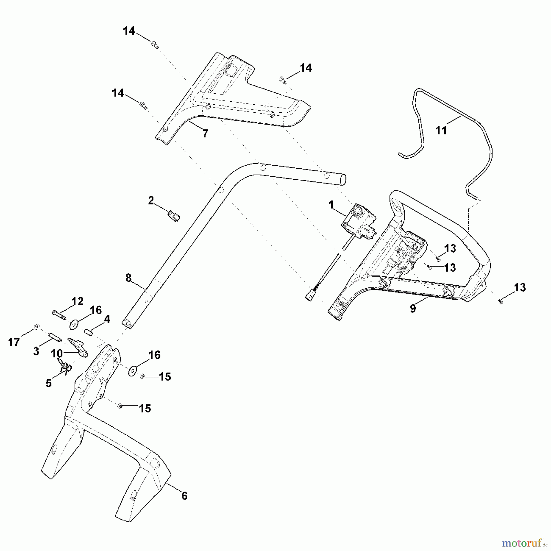  Viking Rasenmäher Elektrorasenmäher ME 443.1 C A - Lenker