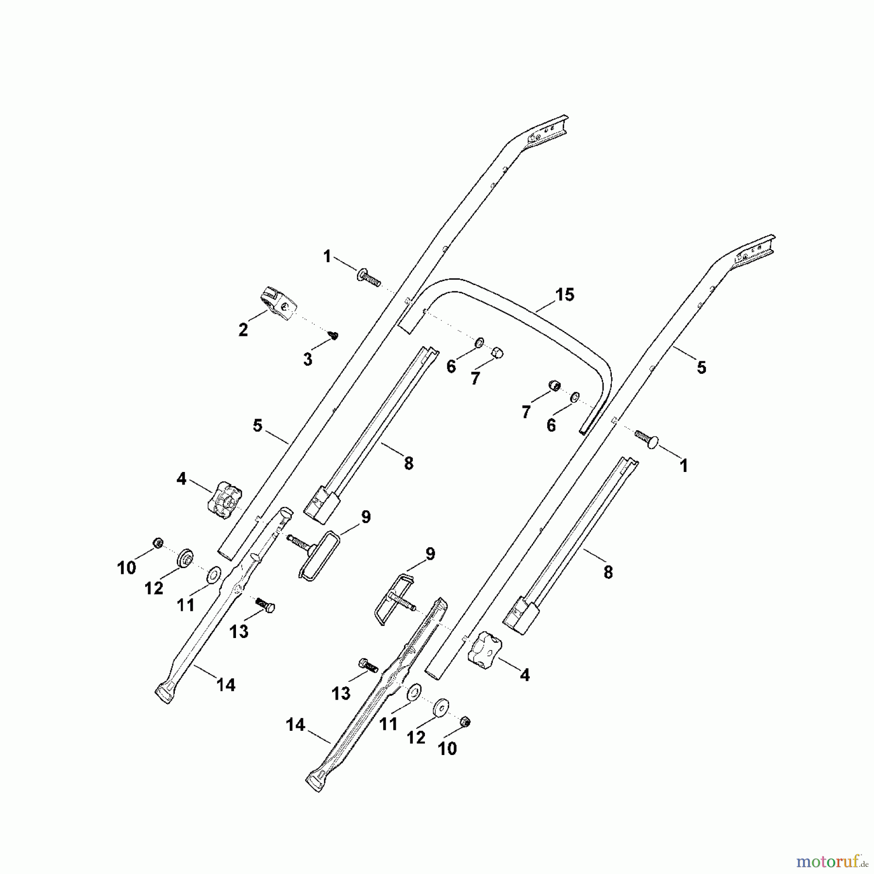  Viking Rasenmäher Benzinrasenmäher MB 650.0 OS B - Lenker Unterteil