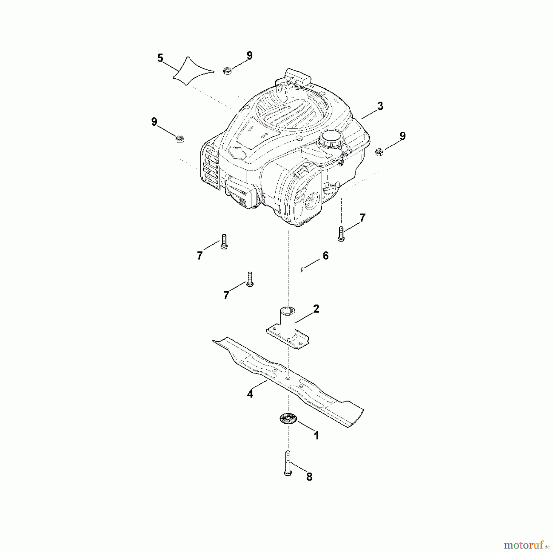  Viking Rasenmäher Benzinrasenmäher MB 248.3 D - Motor, Messer