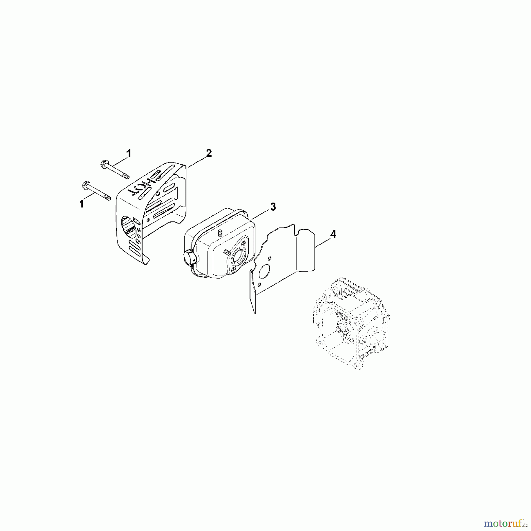  Viking Motoren KOHLER XT - 800  (XT800 - 2052) F - Auspuff