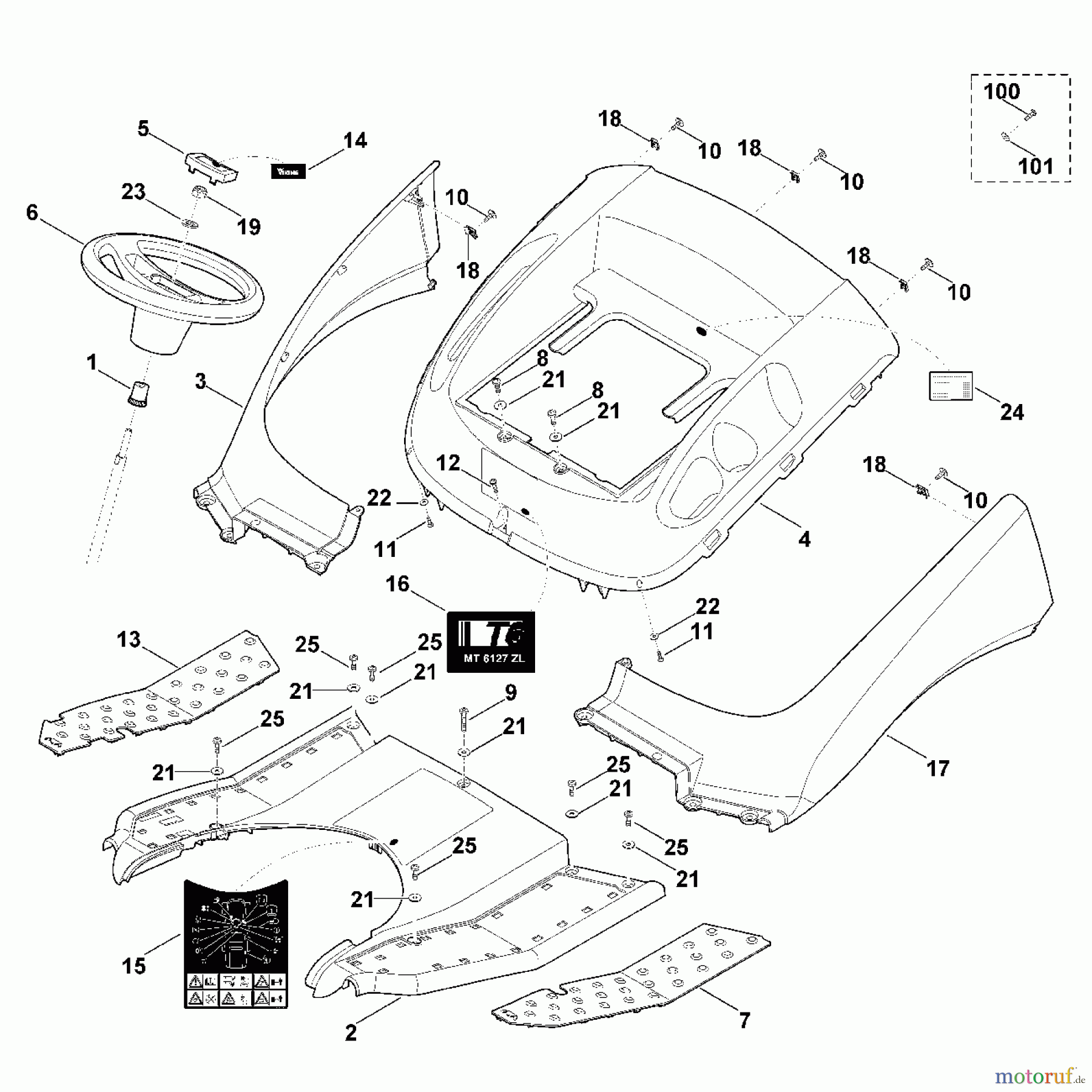  Viking Rasentraktoren Rasentraktoren MT 6127.0 ZL C - Verkleidung