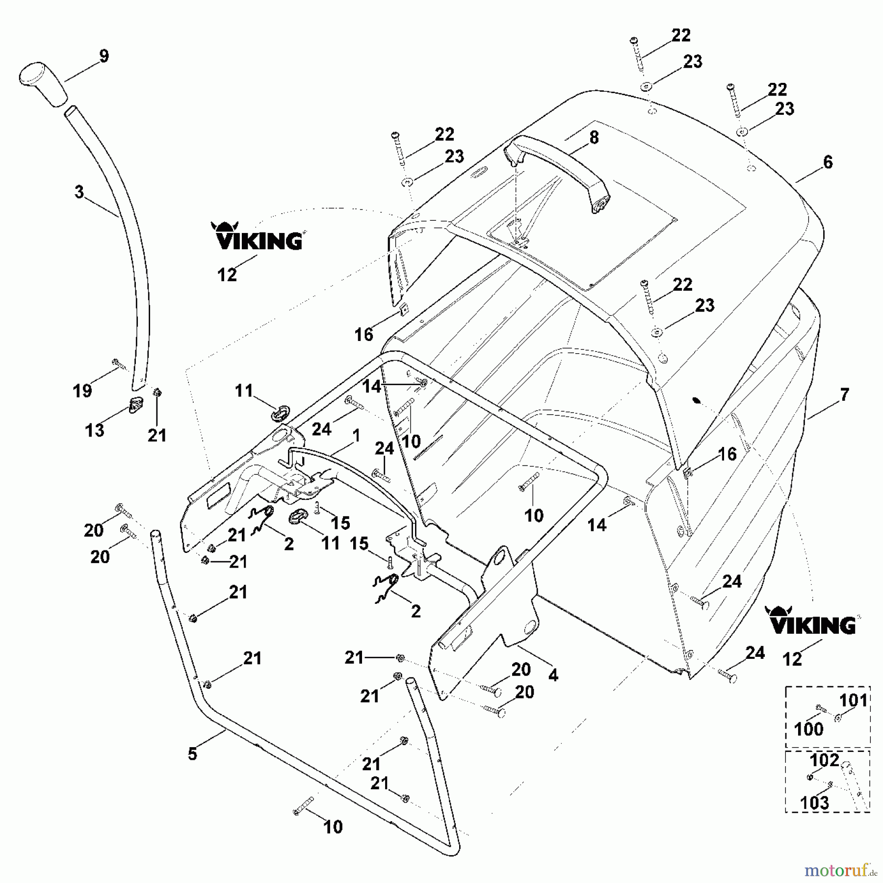  Viking Rasentraktoren Rasentraktoren MT 6112.0 Q - Grasfangkorb